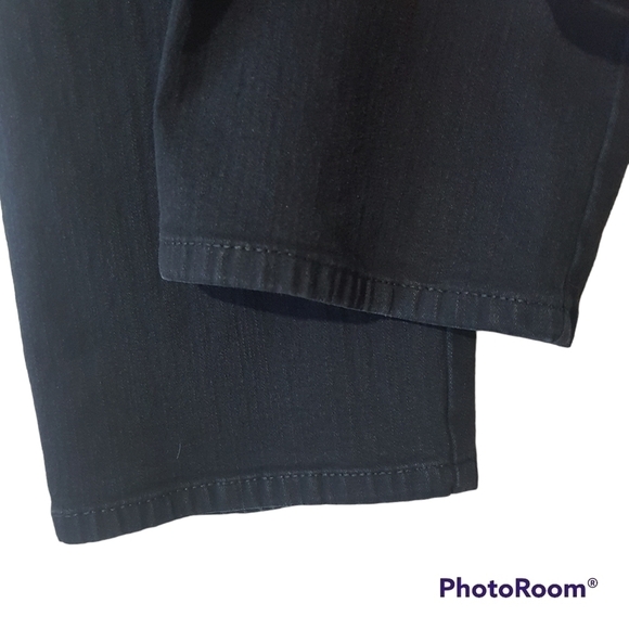 NYDJ Lift Tuck Technology High Rise Straight Leg Black Denim Jeans - Picture 5 of 11